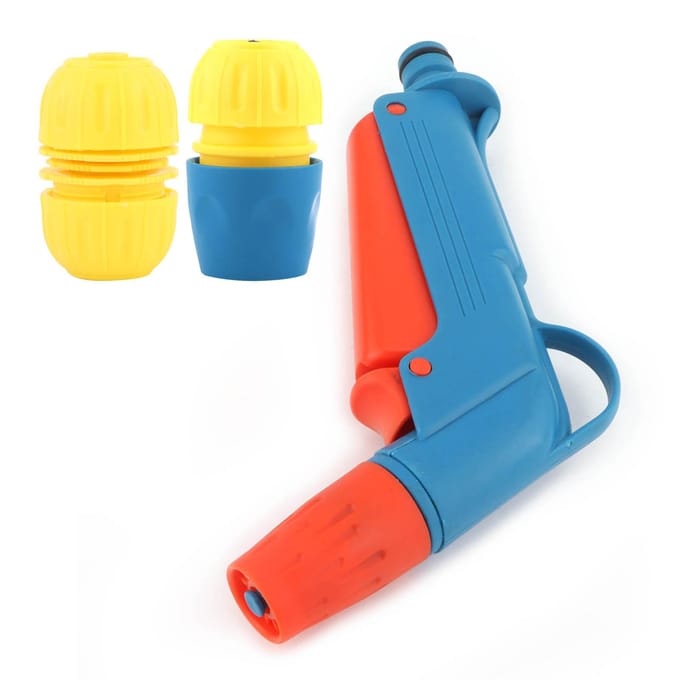 Hogedruk Waterspuitpistool Draagbaar Sproeikop Auto Wassen Schoonmaken Tuingereedschap 11837 blue