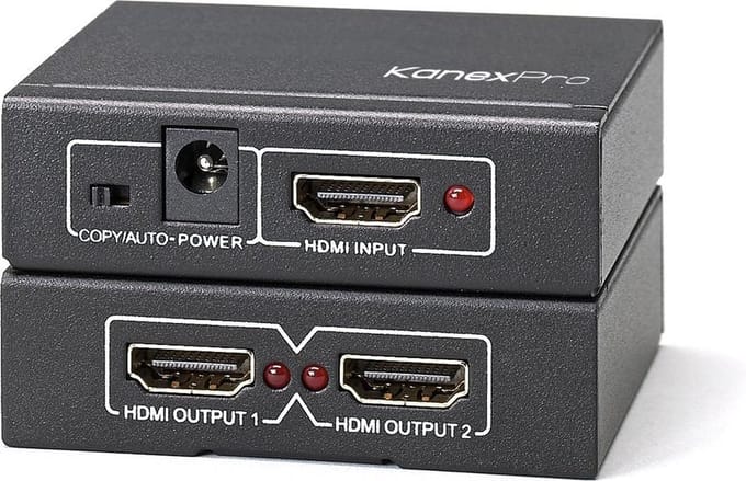 KanexPro 4K HDMI 2-Port Splitter, 1x HDMI in, 2x HDMI uit