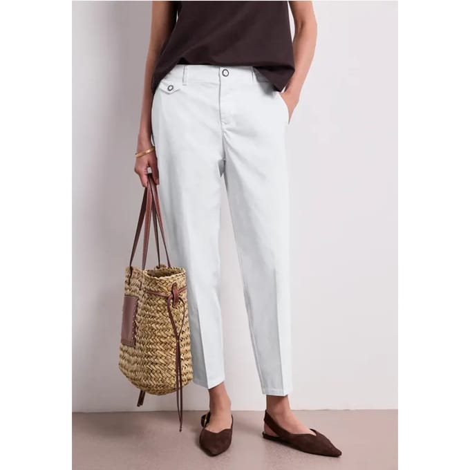 Casual fit chino's in een zachte stof