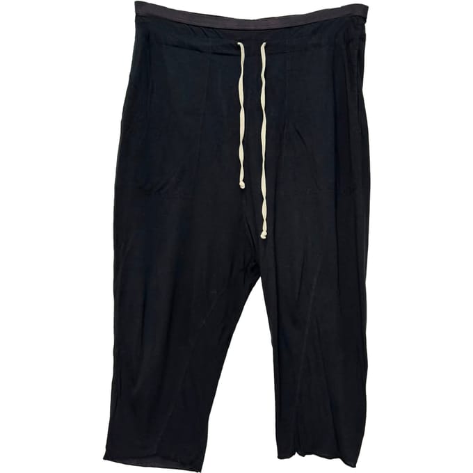 Rick Owens broek met trekkoord in zwarte viscose