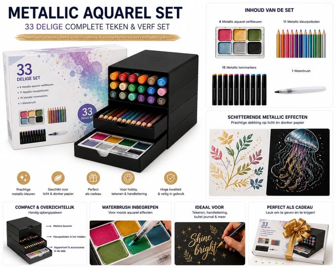 Decotime - 12 Alcohol twinmarkers - Two Tips Brush & Fine Rasberry