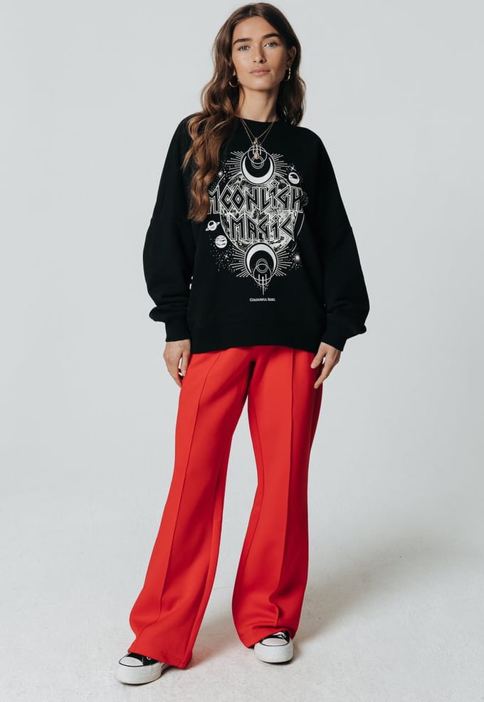 Colourful Rebel Jiby Uni Pintuck Straight Pants Dames Broek - Maat M