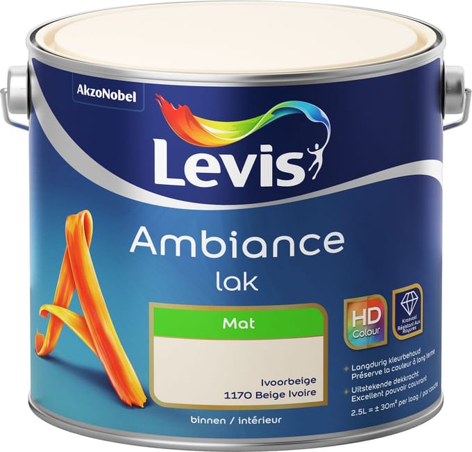 Levis Ambiance Lak Mat - Ivoorbeige - 2,5 L