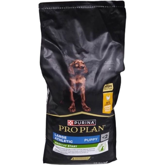 12 kg of 14 kg Pro Plan droogvoer voor honden + 345 g/426 g Pro Plan Dental Care hondensnack gratis! - Large Athletic Puppy Healthy Start Kip & Rijst 12 kg