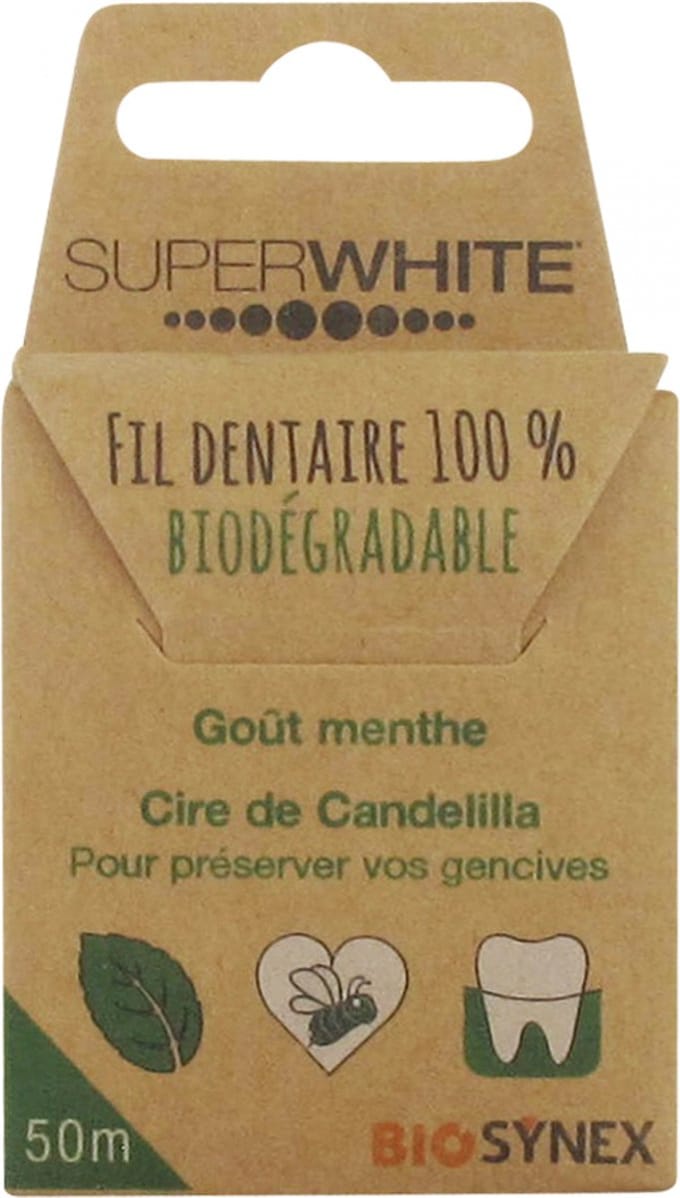 Superwhite Biologisch Afbreekbaar Flosdraad 50 m