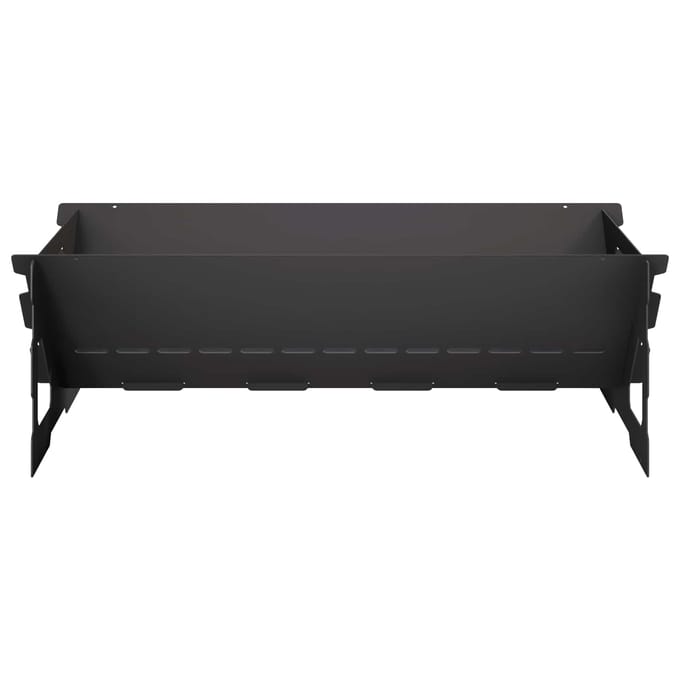 vidaXL - Vuurkorf - Zwart - 60 - x - 40 - x - 20 - cm - Staal