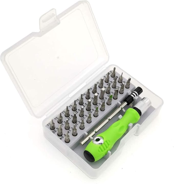 32 in1 Schroevendraaierset - Multibit Schroevendraaierset - Bitset - 107*73*29mm - zilver - Metaal