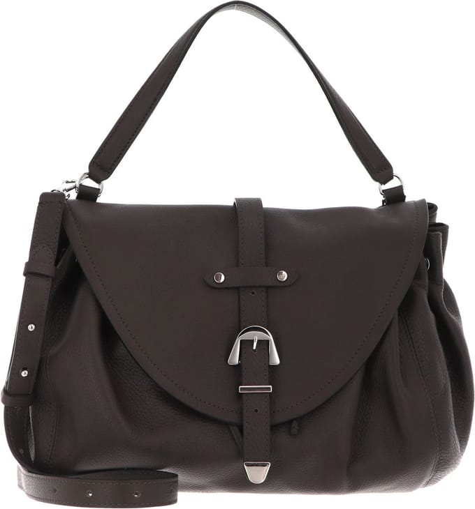 COCCINELLE Leren Schoudertas Alegoria Handbag Bark Donkerbruin