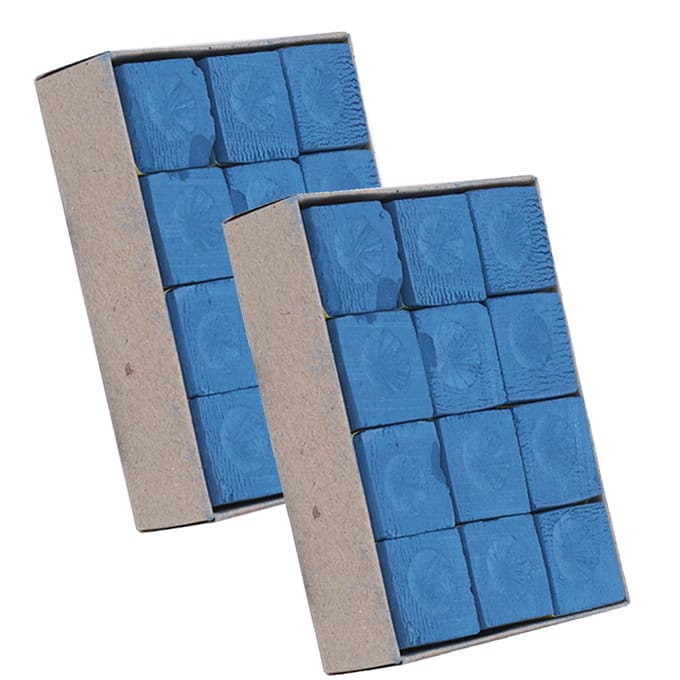 24 stuks NoSlip Keutopkrijt Biljart Pool Keu Droog Krijt Accessoire Keu Krijt(Blauw ) blauw