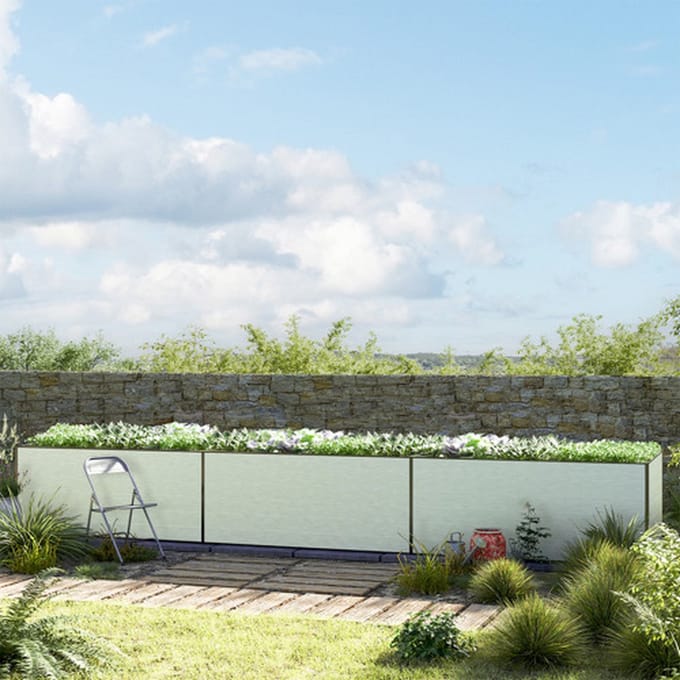 535 x 99 x 77 cm Moestuinbak Kingsize Daniela, Aluminium (geanodiseerd)