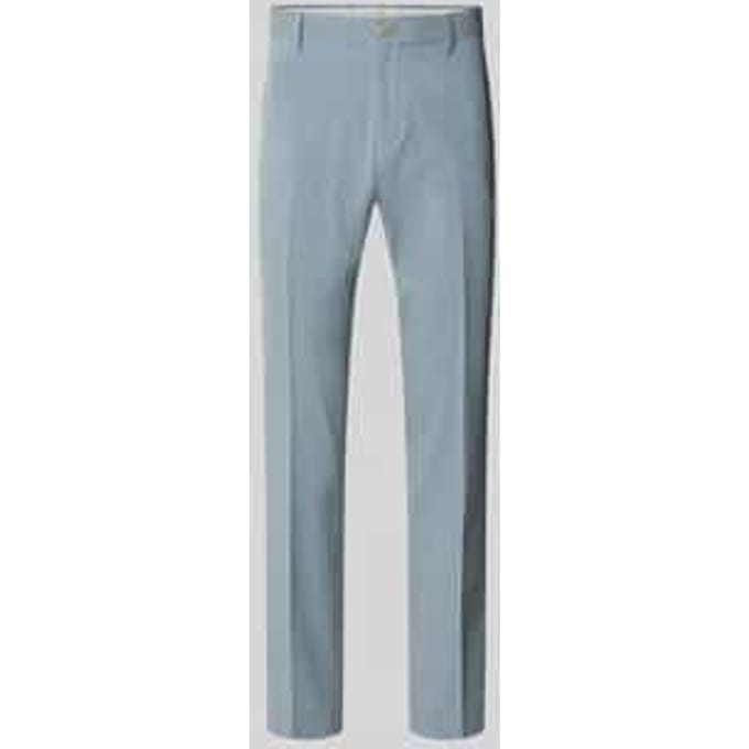 regular fit pantalon met katoen, viscose en linnen