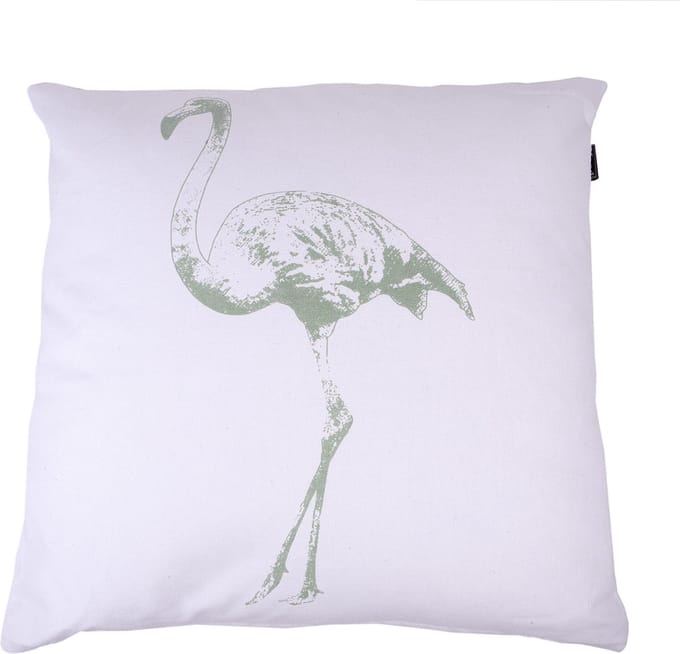 In The Mood Flamingo - Sierkussen - Ivoor/Faded Mint - 50x50 cm
