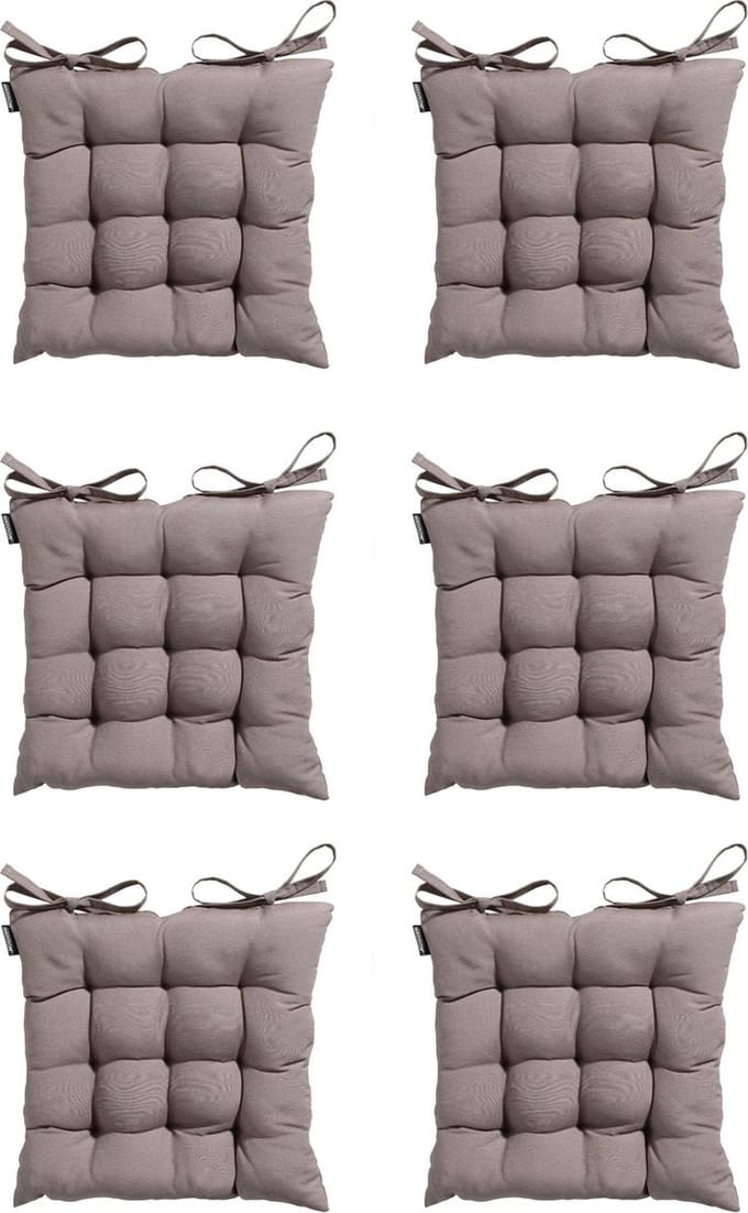 Madison - Zitkussen - Universeel - 6 stk. - 46x46 cm - Taupe - Tuin