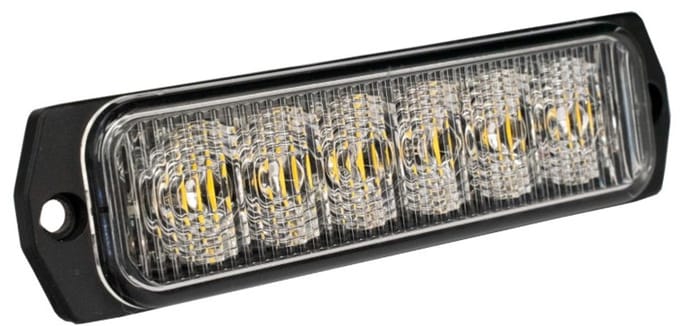 Flitser - Ledson - 6 led - 4.4 - 11.3cm - Helder - 26 flitspatronen - Amber - R65 - 12V-24V