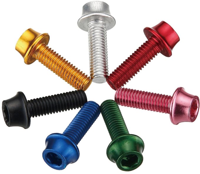 TOKEN - Zestaw śrubek - Aluminium - Czerwone - 4 szt