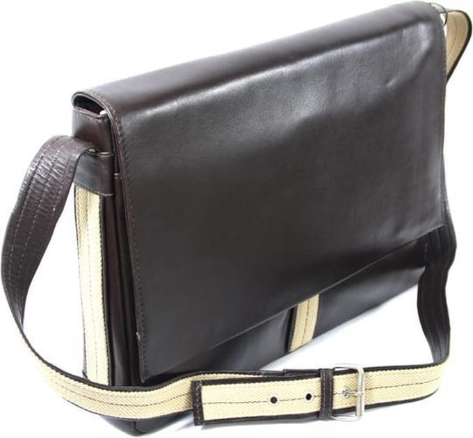 Hidesign lederen cross-over / messenger tas 'Julian' bruin