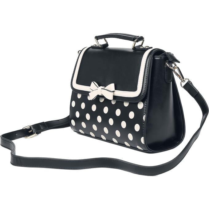Banned Retro Handtas - Retro Influencer - voor Vrouwen - zwart-wit