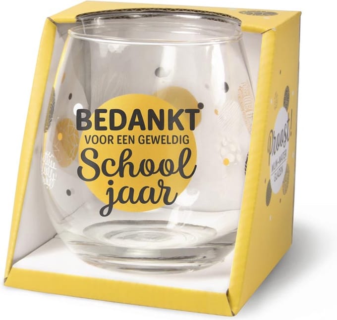 Wijn - Waterglas Schooljaar  Proost!