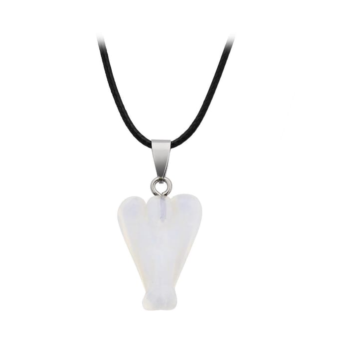 Bixorp Gems Opaliet Engeltje Ketting - Edelstenen Engel aan koord