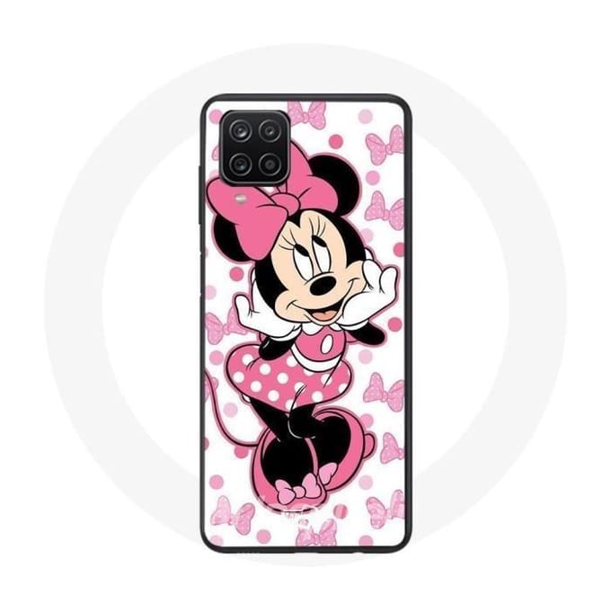 Coque Samsung Galaxy A12 Minnie Mouse Dessin animé mignon rose