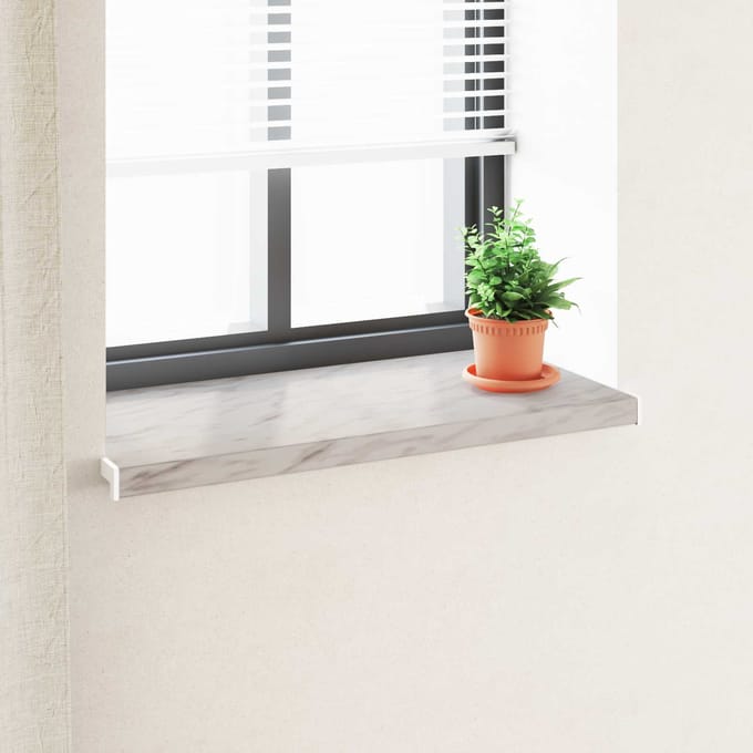vidaXL - Raamdorpel - Marmeren - textuur - 80 - x - 45 - x - 4,5 - cm - PVC