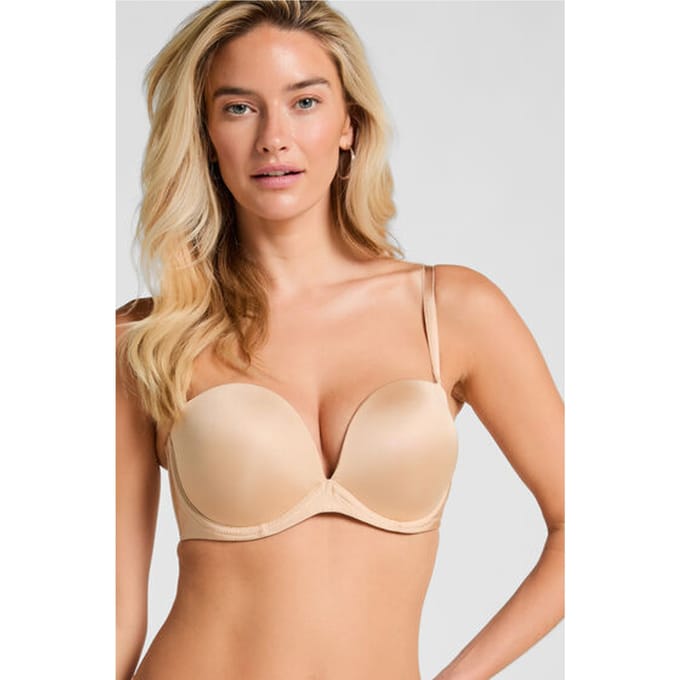 Hunkemöller Voorgevormde strapless maximizer beugel bh Beige