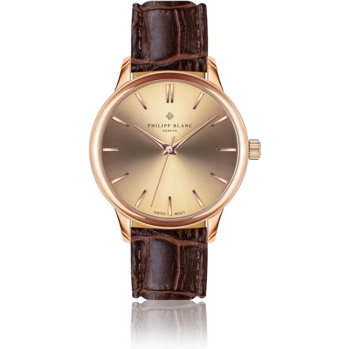 Krokodillenleren horloge Philipp Blanc Lugano