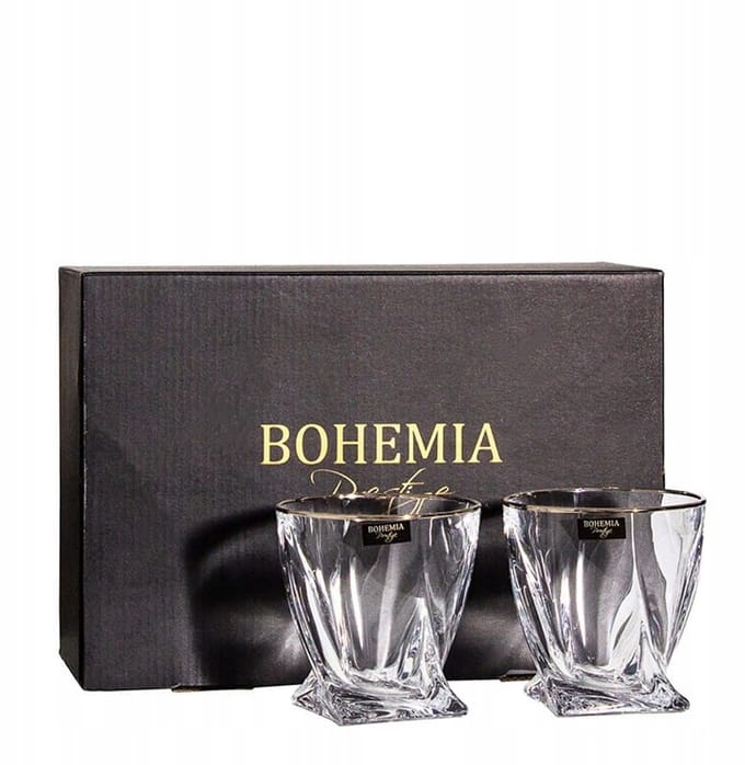 Bohemia Prestige Quadro Platin Whiskyglazenset (6 stuks)