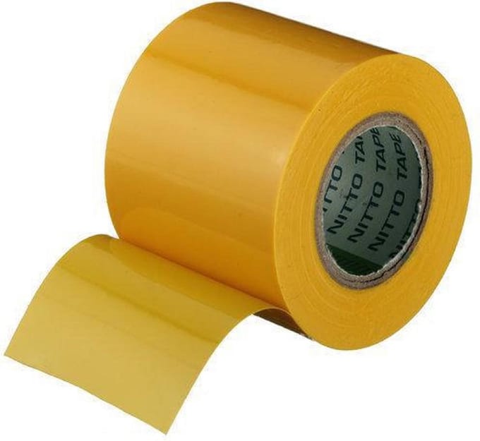Plakband Nitto Tape, 50 mm x 10 mtr, geel - 8 rollen