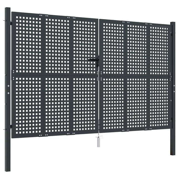 Portail de jardin Anthracite 300 x 200 cm Acier