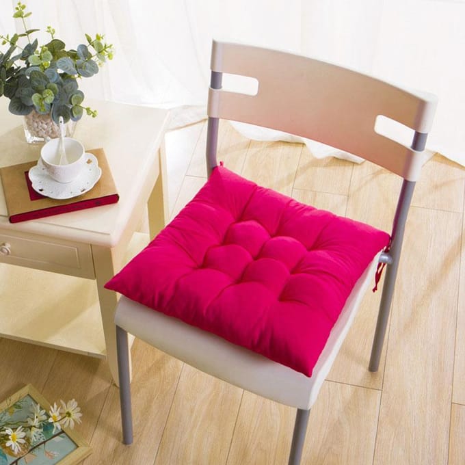 Vierkante Stoelkussen (40x40cm) warm roze kleur
