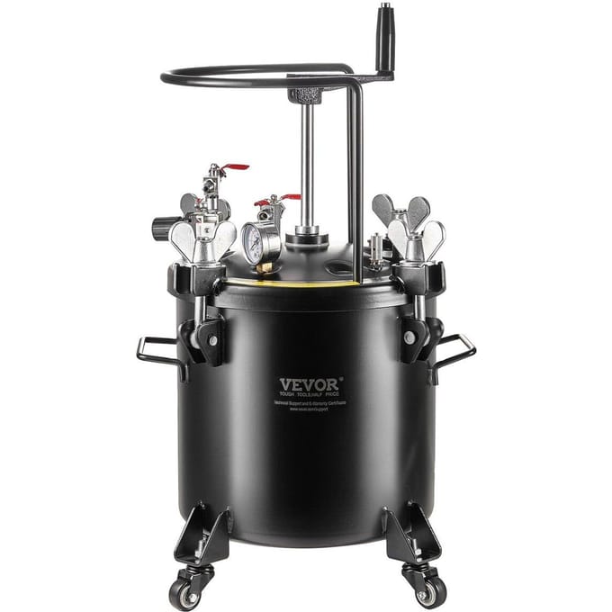 Réservoir de pulvérisation à pression 20L/5gal avec roulettes Mastic de réparation de fuites
