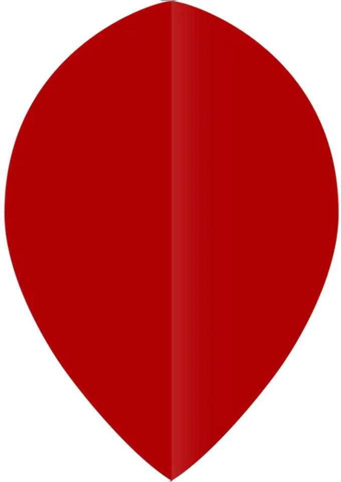 DLDarts - Pear Flights - 75 micron - 1 Set - Rood