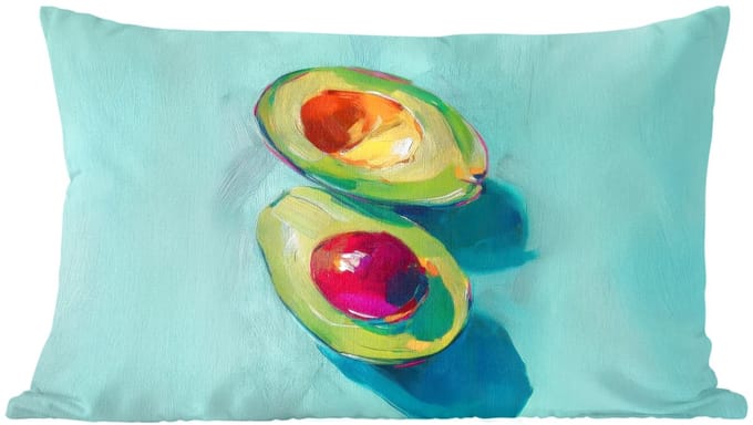 Sierkussens - Kussentjes Woonkamer - 60x40 cm - Avocado - Groen - Pit - Schaduw