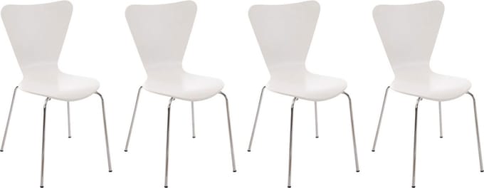 CLP Calisto - 4x Bezoekersstoel wit