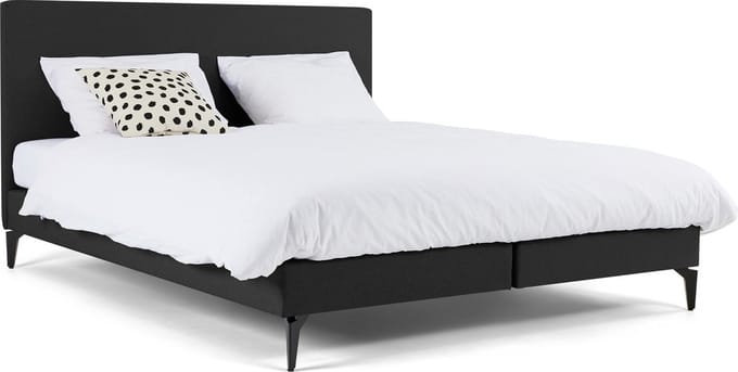 Maxi Boxspring Cisano met Silver Pocket Deluxe Foam matras - 120 x 200 cm - dark grey