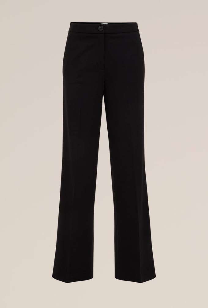 WE Fashion Dames wide leg pantalon met stretch