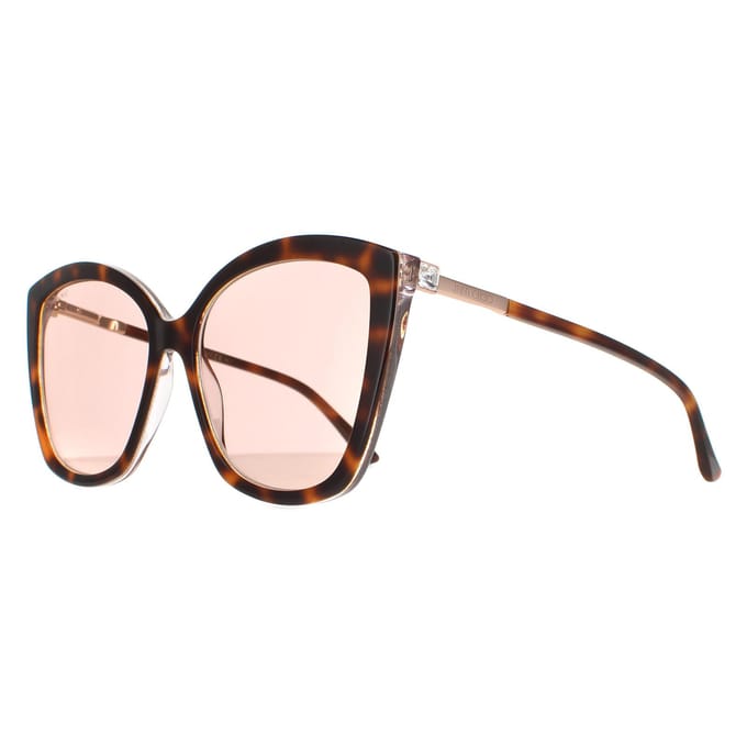 Jimmy Choo Cat Eye Dames Havana Pink Gold Mirror Nat/S