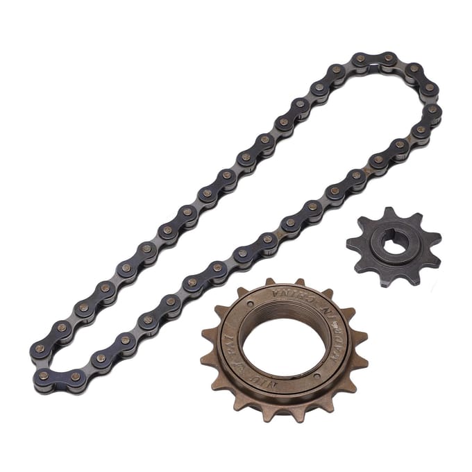 Fiets Vrijloop Kit 16 Tands Vrijloop 9 Tands Tandwiel 38 Schakel Ketting Mountainbike Kettingblad gray