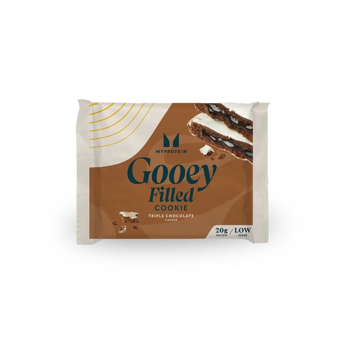 Baked Protein Cookie - 12 x 75g - Triple Chocolate  (Gooey Filled)
