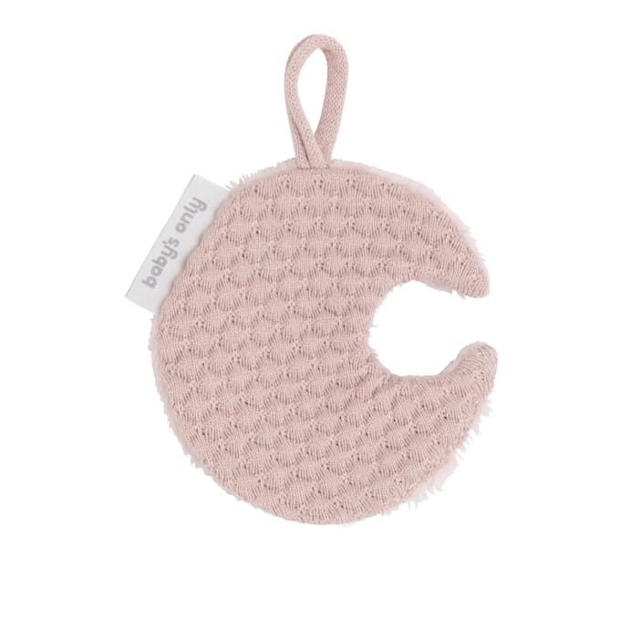 Baby's Only Gebreid speendoekje - Speenknuffel maan Sky - Oud Roze