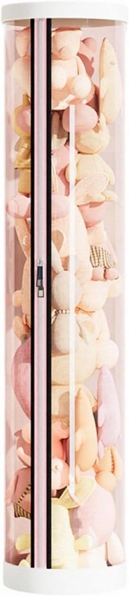 Pluche Opbergbuis - Speelgoed Organizer - Ruimte Besparen - Stapelbaar Ontwerp - 150cm Hoog - Wit