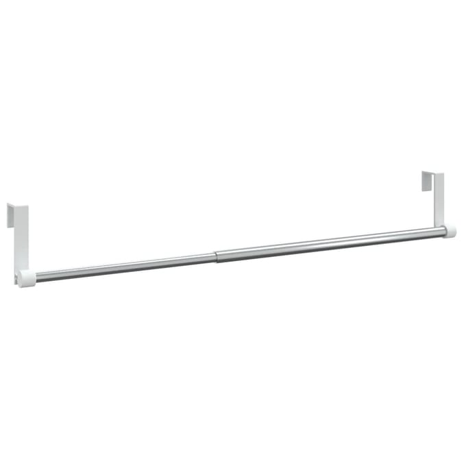 vidaXL - Gordijnrails - 2 - st - 40-60 - cm - aluminium - wit - en - zilverkleurig