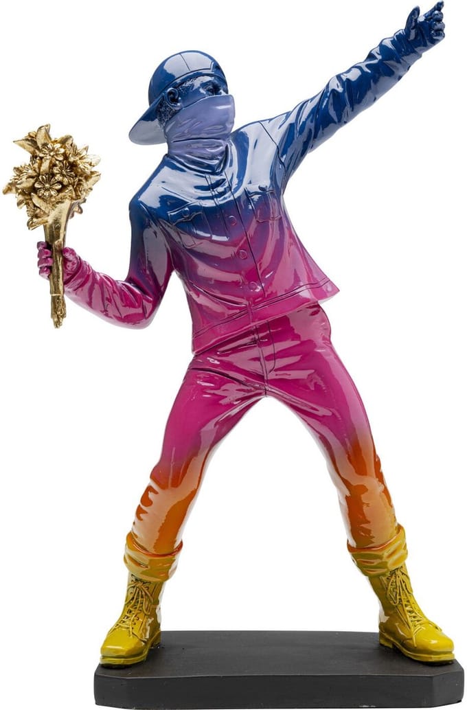 Woonaccessoires straatkunst regenboog boeket goud Kare Design