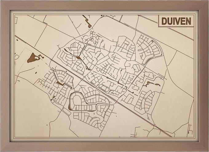 Decoratief Beeld - Houten Van Duiven - Hout - Bekroned - Bruin - 21 X 30 Cm