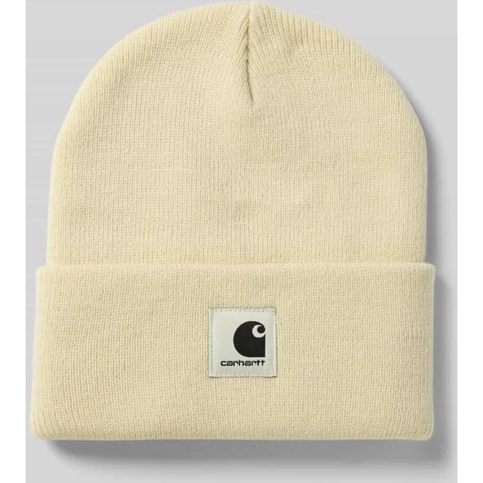 Beanie met labeldetail, model 'Ashley'