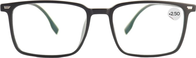 Montour Leesbril - COLE - plus 2.50 - Vierkant Model - Zwart Matt - Dames - Heren - Unisex