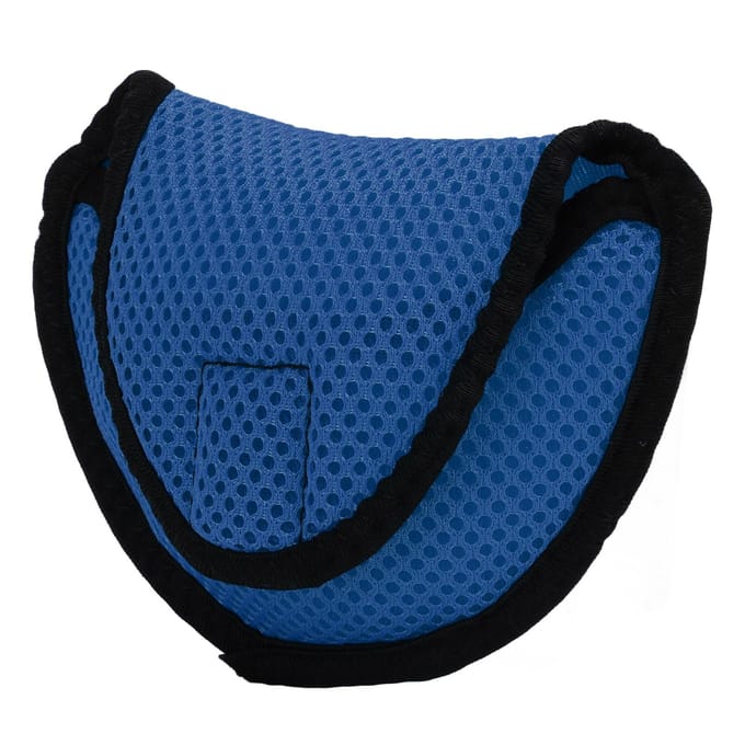 Housse de protection tissée pour tête de putter type D avec ruban de fixation, bleu blue