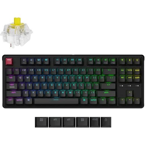 Keychron C3 Pro - Mechanisch Toetsenbord - US Qwerty - 80% - Banana Switch - Zwart
