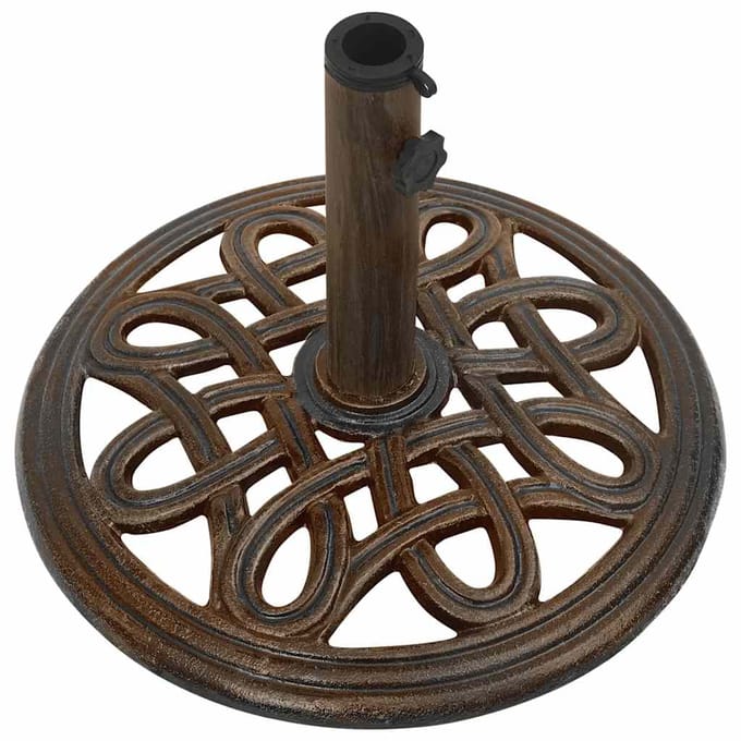 vidaXL - Parasolvoet - 40x40x32 - cm - gietijzer - bronskleurig